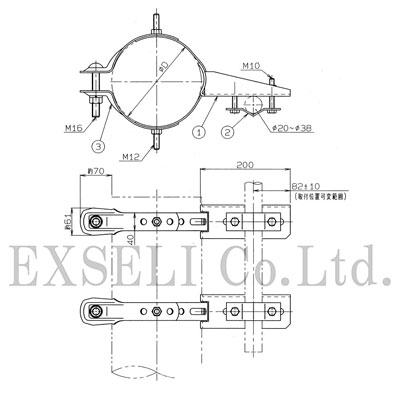 B-8-3型アンテナ取付金具(1個入り)