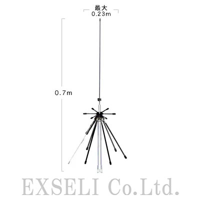 小型コンパクトモービル用ディスコーンアンテナ