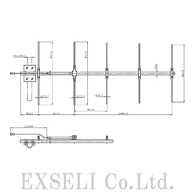 260MHz帯 広帯域5素子八木型アンテナ
