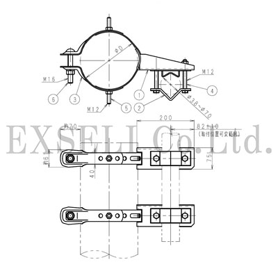 B-8-1型アンテナ取付金具