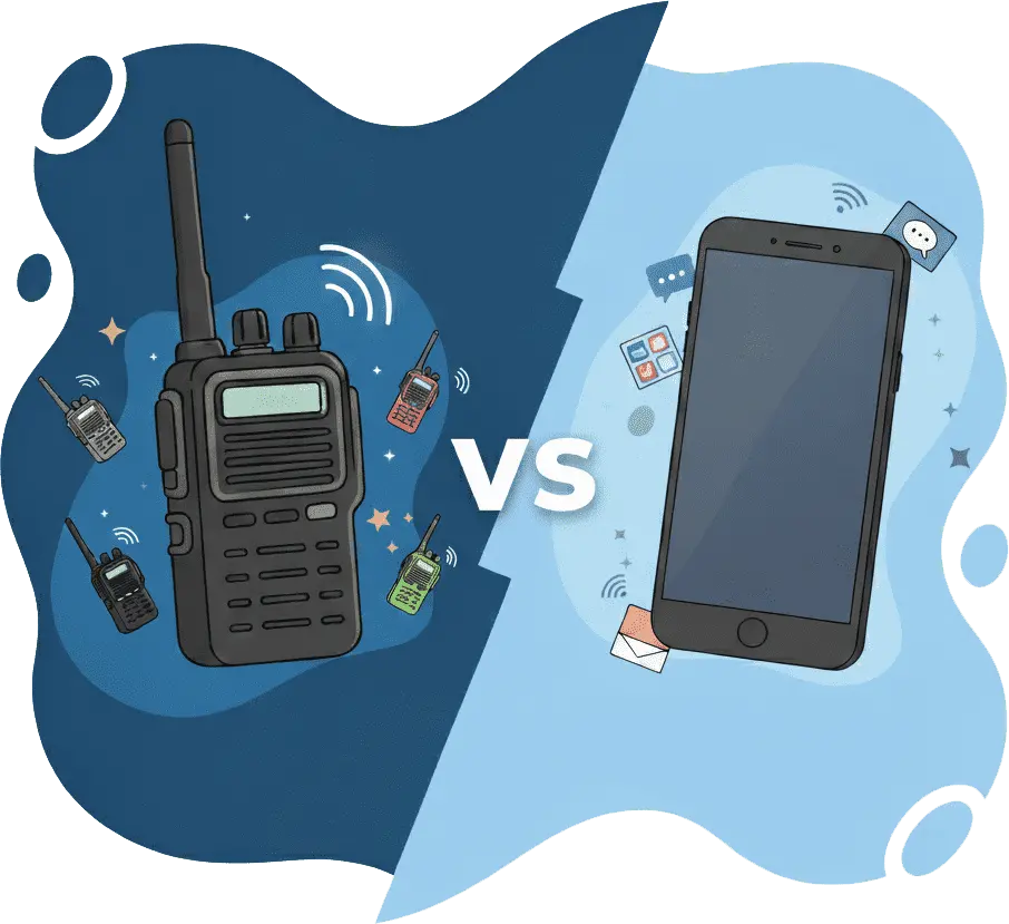 無線機と携帯電話の違い