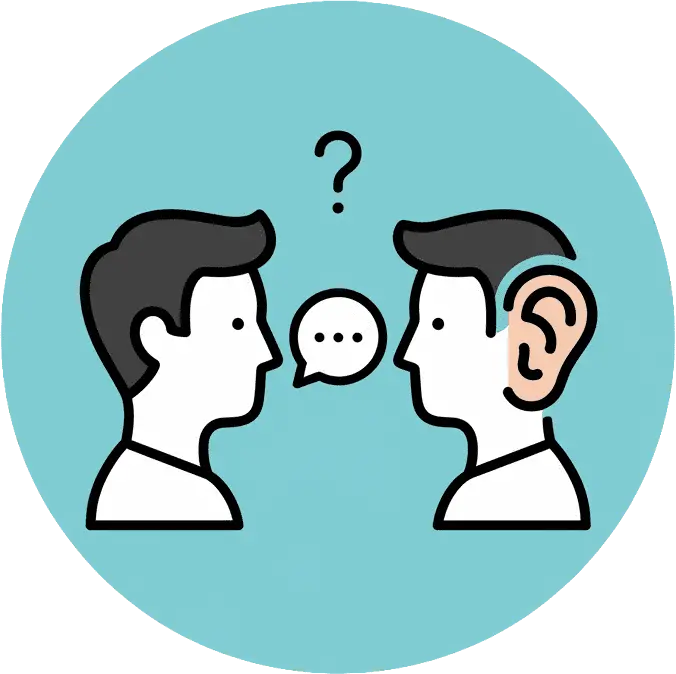 ヒアリングのイラスト