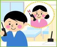 無線LANやIPネットワークを利用し、屋内で人数制限なく電話など