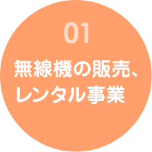 無線機の販売、レンタル事業